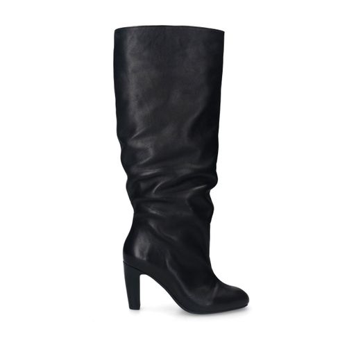 Bottes hautesà talon en cuir - noir - Sacha - Modalova