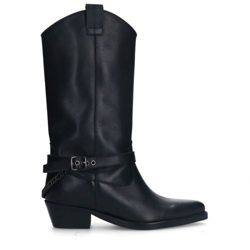 Santiags en cuir avec boucle - noir - Sacha - Modalova