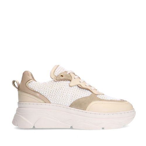 Baskets en cuir - blanc cassé - Sacha - Modalova
