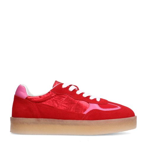 Baskets en daim avec détails - rouge - Sacha - Modalova