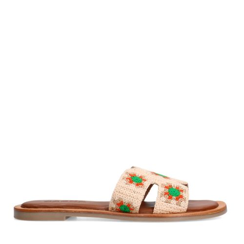 Claquettes avec fleurs brodées - Sacha - Modalova