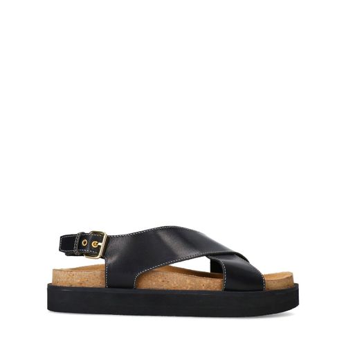Sandalesà plateforme en cuir - noir - Sacha - Modalova