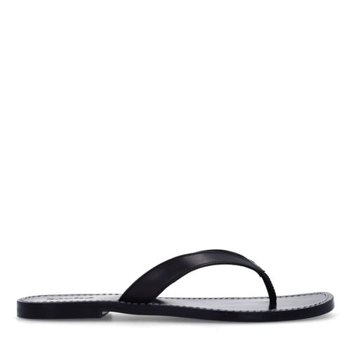 Tongs en cuir - noir - Sacha - Modalova
