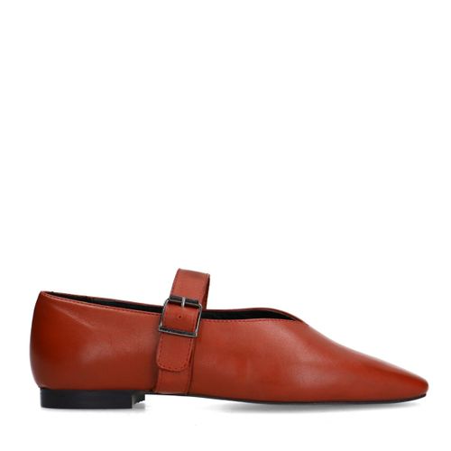 Ballerines en cuir avec boucle - rouge - Sacha - Modalova