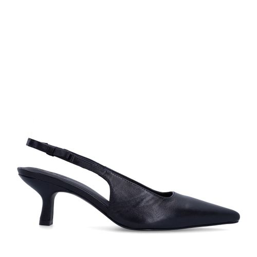 Escarpins slingback en cuir - noir - Sacha - Modalova