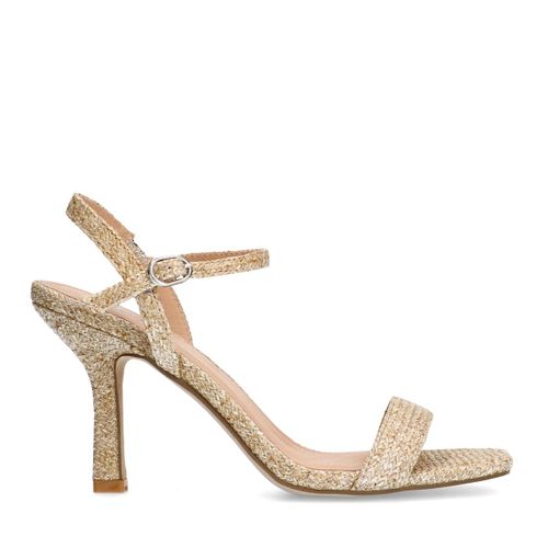 Sandalesà talon en raphia - beige - Sacha - Modalova