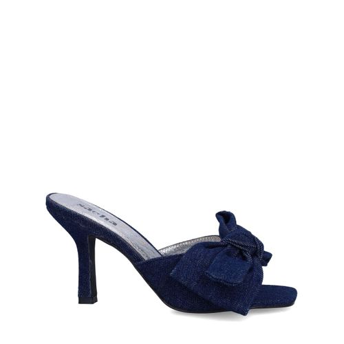 Mulesà talon avec nœud - bleu foncé - Sacha - Modalova