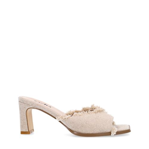 Mulesà talon en denim - beige - Sacha - Modalova