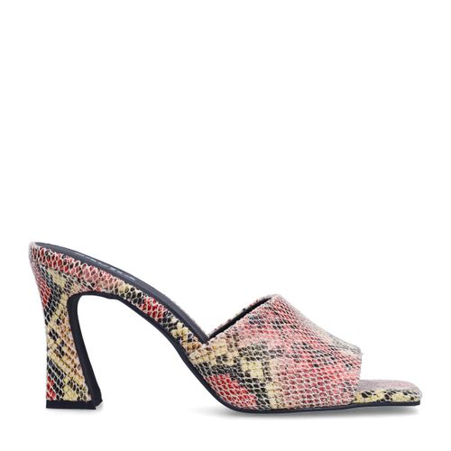 Mules à talon entonnoir imprimé serpent - Sacha - Modalova