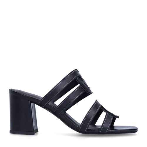 Mules à talon en cuir - noir - Sacha - Modalova