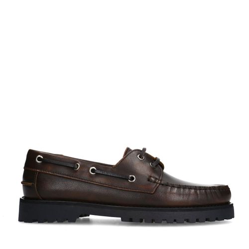 Boat shoes en cuir - marron - Sacha - Modalova