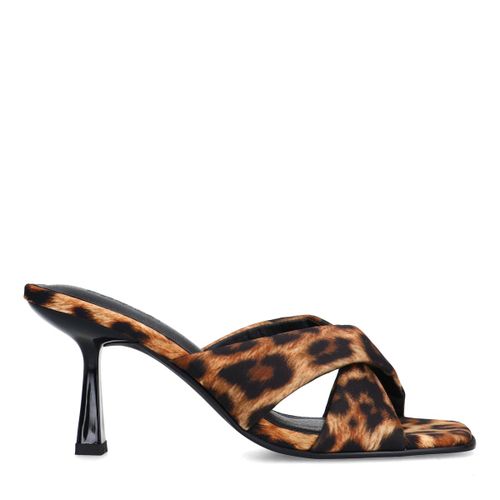 Mules à talon avec imprimé léopard - Sacha - Modalova