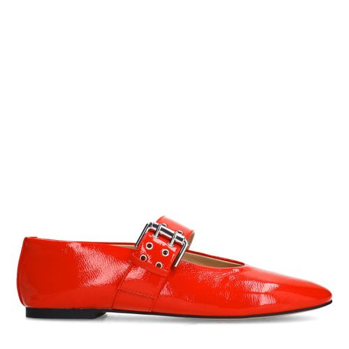 Ballerines vernies avec boucle - rouge - Sacha - Modalova