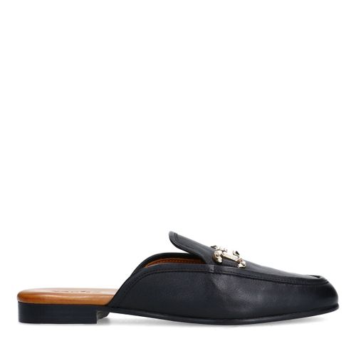 Mocassins slip-on en cuir avec chaîne - noir - Sacha - Modalova