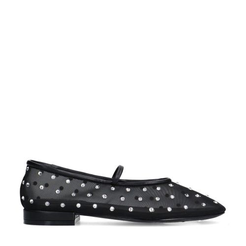 Ballerines en mesh avec strass - noir - Sacha - Modalova