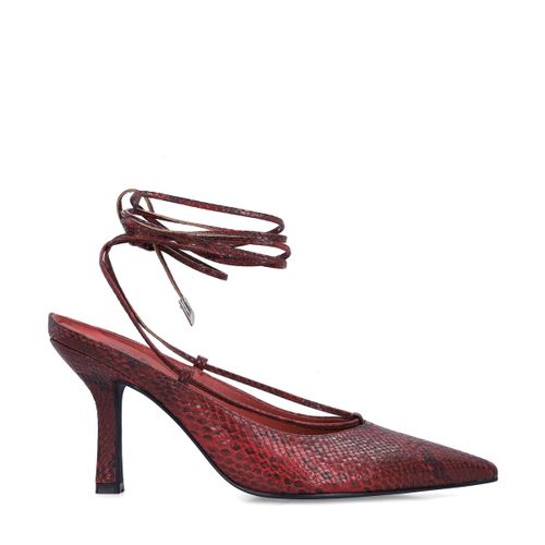 Escarpins avec imprimé serpent - rouge - Sacha - Modalova