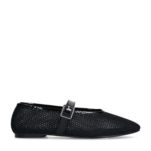Ballerines résille avec boucle - noir - Sacha - Modalova