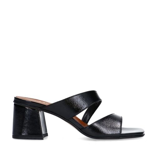 Sandales à talon cubain - noir - Sacha - Modalova