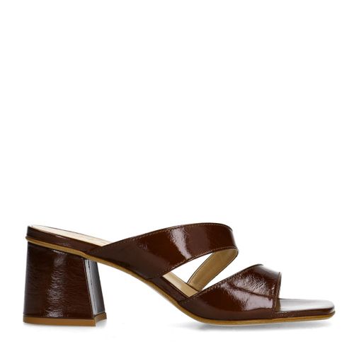 Sandales à talon cubain - marron - Sacha - Modalova