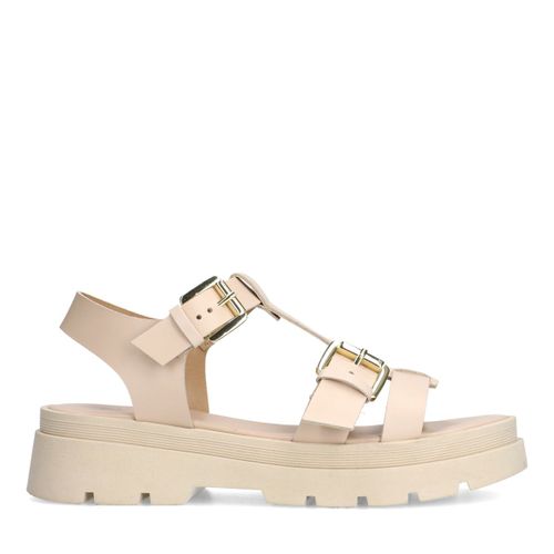 Sandales plateforme en cuir avec boucles - Sacha - Modalova