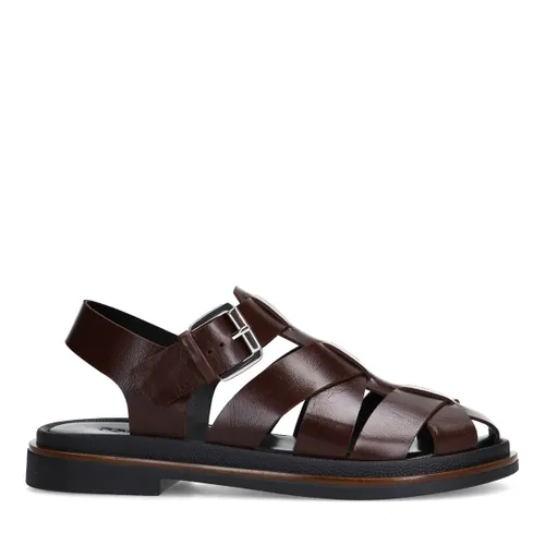 Sandales en cuir - marron foncé - Sacha - Modalova
