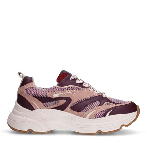 Baskets en cuir avec détails - violet - Sacha - Modalova
