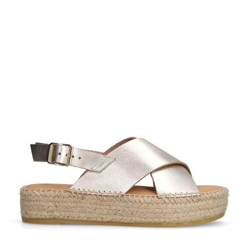 Sandalesà plateforme en cuir - doré - Sacha - Modalova