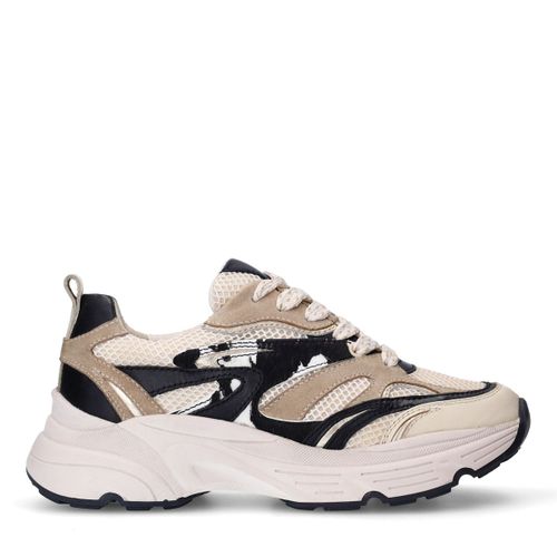 Baskets en cuir avec détails imprimé vache - Sacha - Modalova