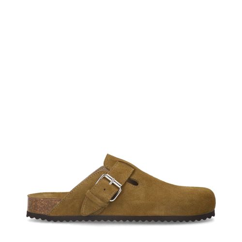 Sabots en daim avec boucle - vert - Sacha - Modalova