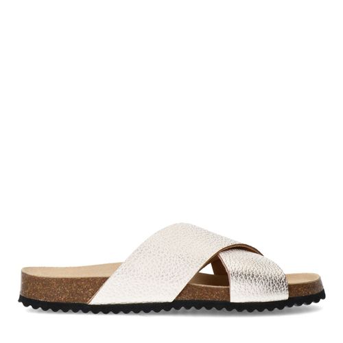 Claquettes en cuir - doré - Sacha - Modalova