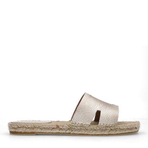Claquettes en cuir - doré - Sacha - Modalova