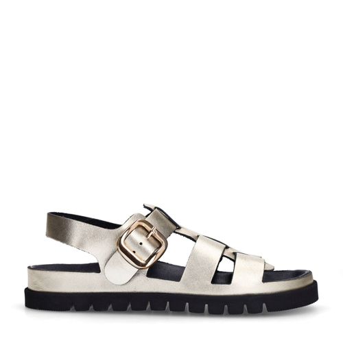 Sandales en cuir - doré - Sacha - Modalova