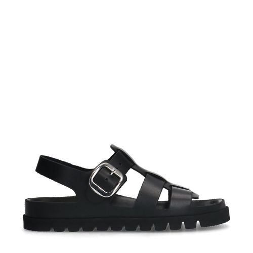 Sandales en cuir - noir - Sacha - Modalova