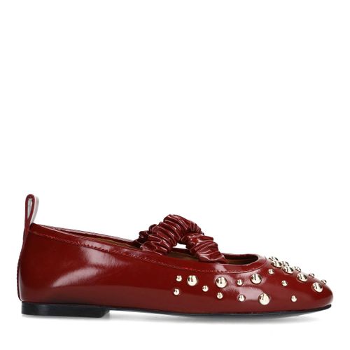 Ballerines en cuir avec clous - rouge - Sacha - Modalova