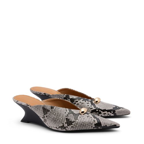 Mules à talon compensé serpent - Sacha - Modalova