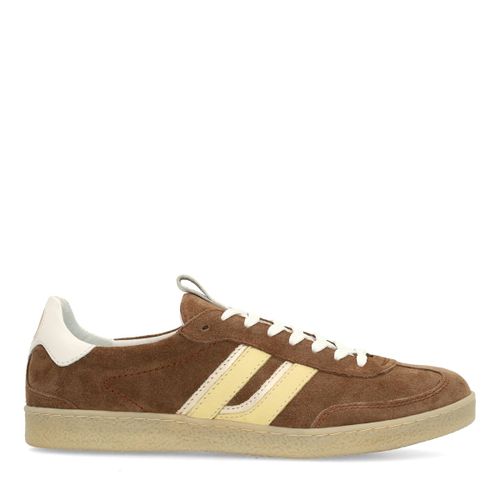 Baskets en daim avec détails - marron - Sacha - Modalova