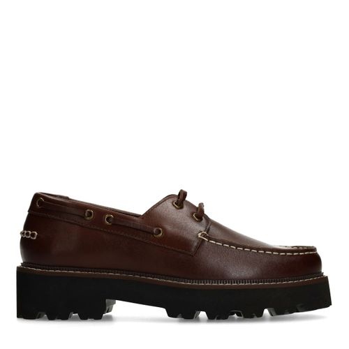 Chaussures bateau en cuir - marron - Sacha - Modalova