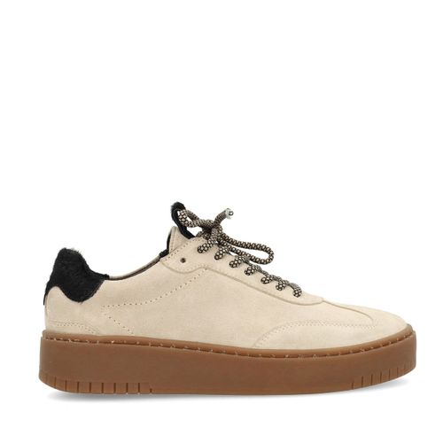 Baskets en daim - beige - Sacha - Modalova