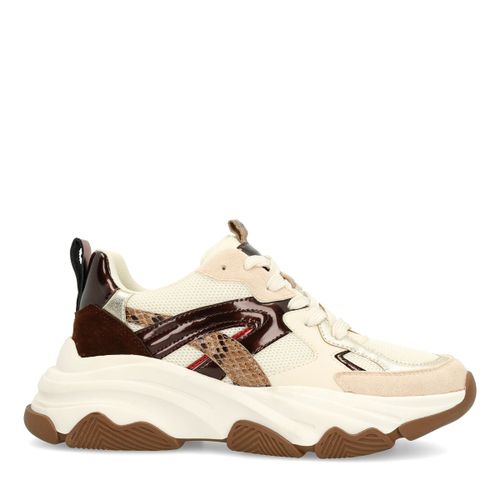 Baskets avec détails imprimé serpent - Sacha - Modalova