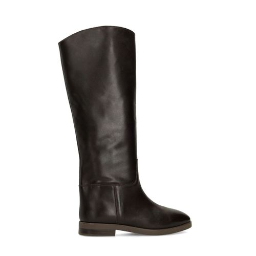 Bottes hautes en cuir - marron - Sacha - Modalova