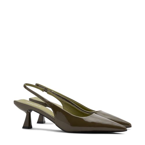 Escarpins slingback vernis - vert - Sacha - Modalova