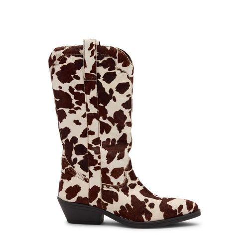Santiags avec imprimé vache - marron - Sacha - Modalova