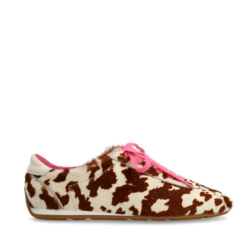 Baskets cow print avec lacets roses - Sacha - Modalova