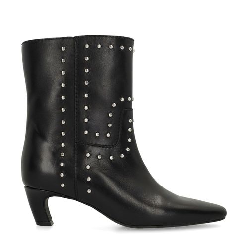 Bottines en cuir avec clous - noir - Sacha - Modalova