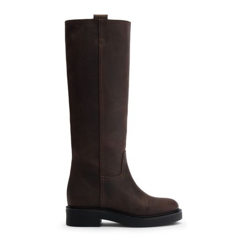Bottes hautes en cuir - marron - Sacha - Modalova