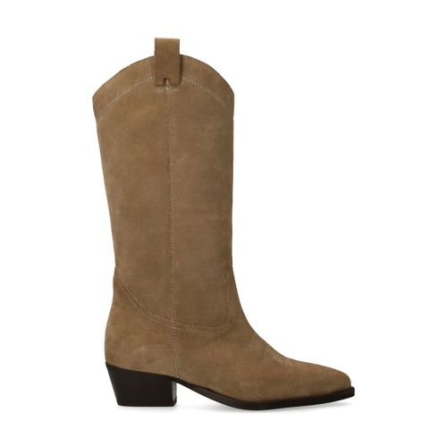 Santiags en daim - beige - Sacha - Modalova