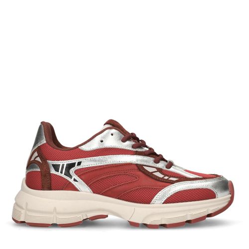 Baskets avec détails métallisés - rouge - Sacha - Modalova