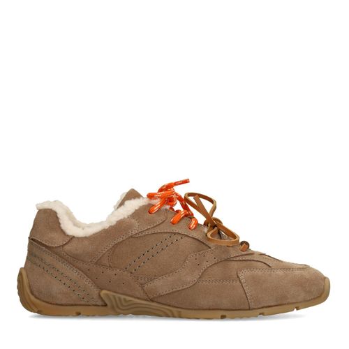 Baskets en daim avec double lacets - marron - Sacha - Modalova