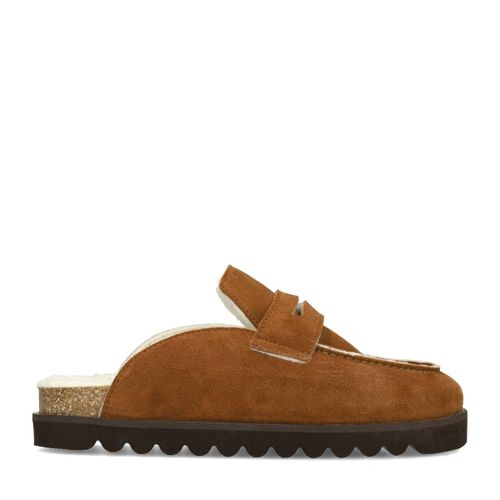 Chaussuresà enfiler en daim avec laine - marron - Sacha - Modalova