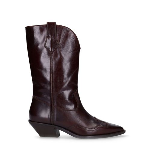 Santiags en cuir - rouge - Sacha - Modalova